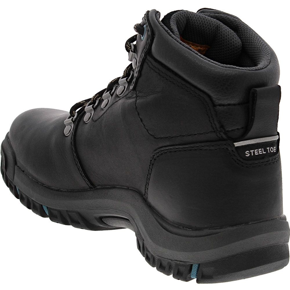Caterpillar Footwear Mae H2O Safety Toe Work Boots - Womens Black Back View