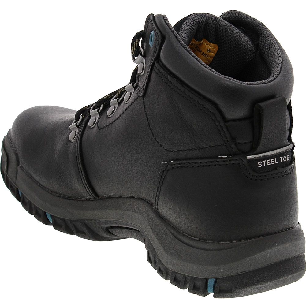 Caterpillar Footwear Mae Steel Toe Safety Toe Work Boots - Womens Black Back View
