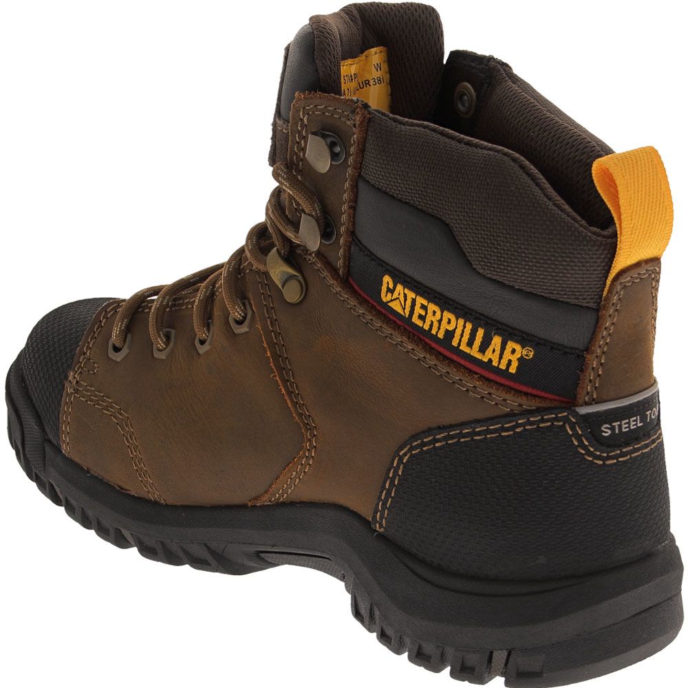 Caterpillar Footwear Wellspring Work Boots - Womens Brown Back View