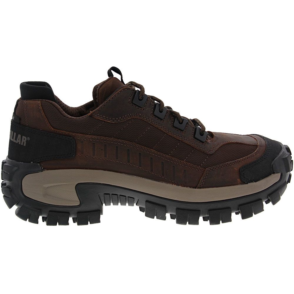 Caterpillar Footwear Invader Mens Safety Toe Work Boots Dark Brown Side View