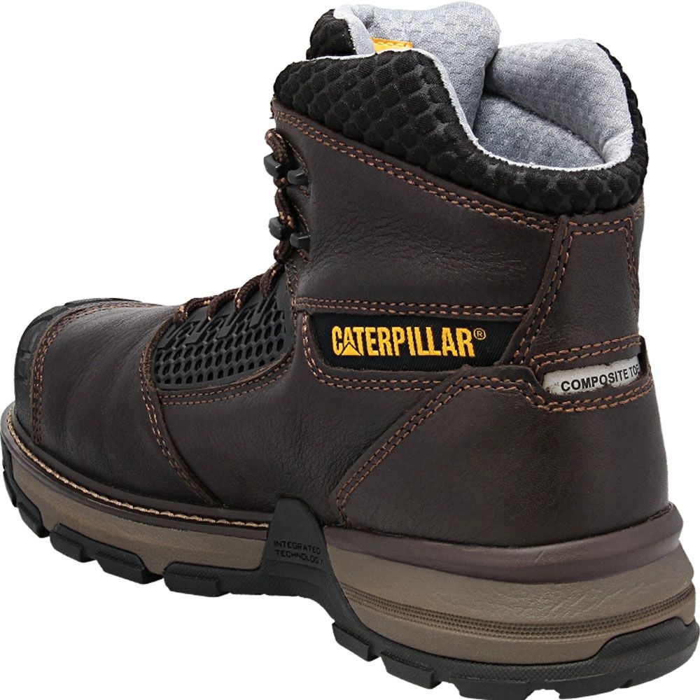 Caterpillar Footwear Excavator Superlite CT Work Boots - Mens Brown Back View