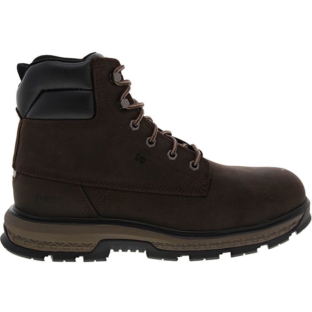 Caterpillar Footwear Exposition Safety Toe Work Boots - Mens Brown Side View