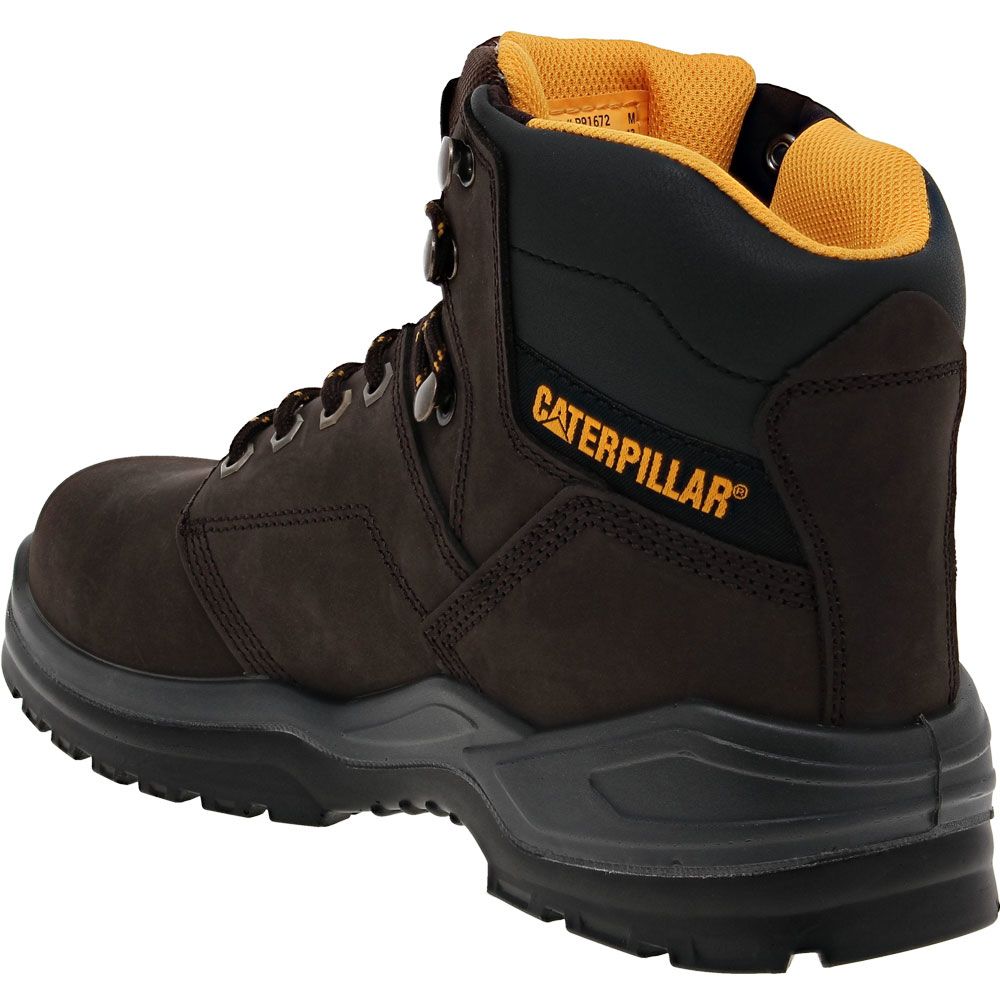 Caterpillar Footwear Striver Safety Toe Work Boots - Mens Brown Back View