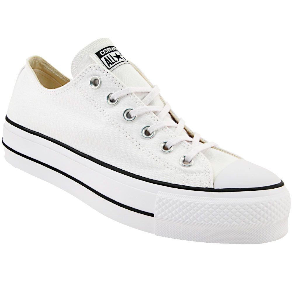 Converse Chuck Taylor All Star Lift Ox Athletic Shoes - Womens White Black White