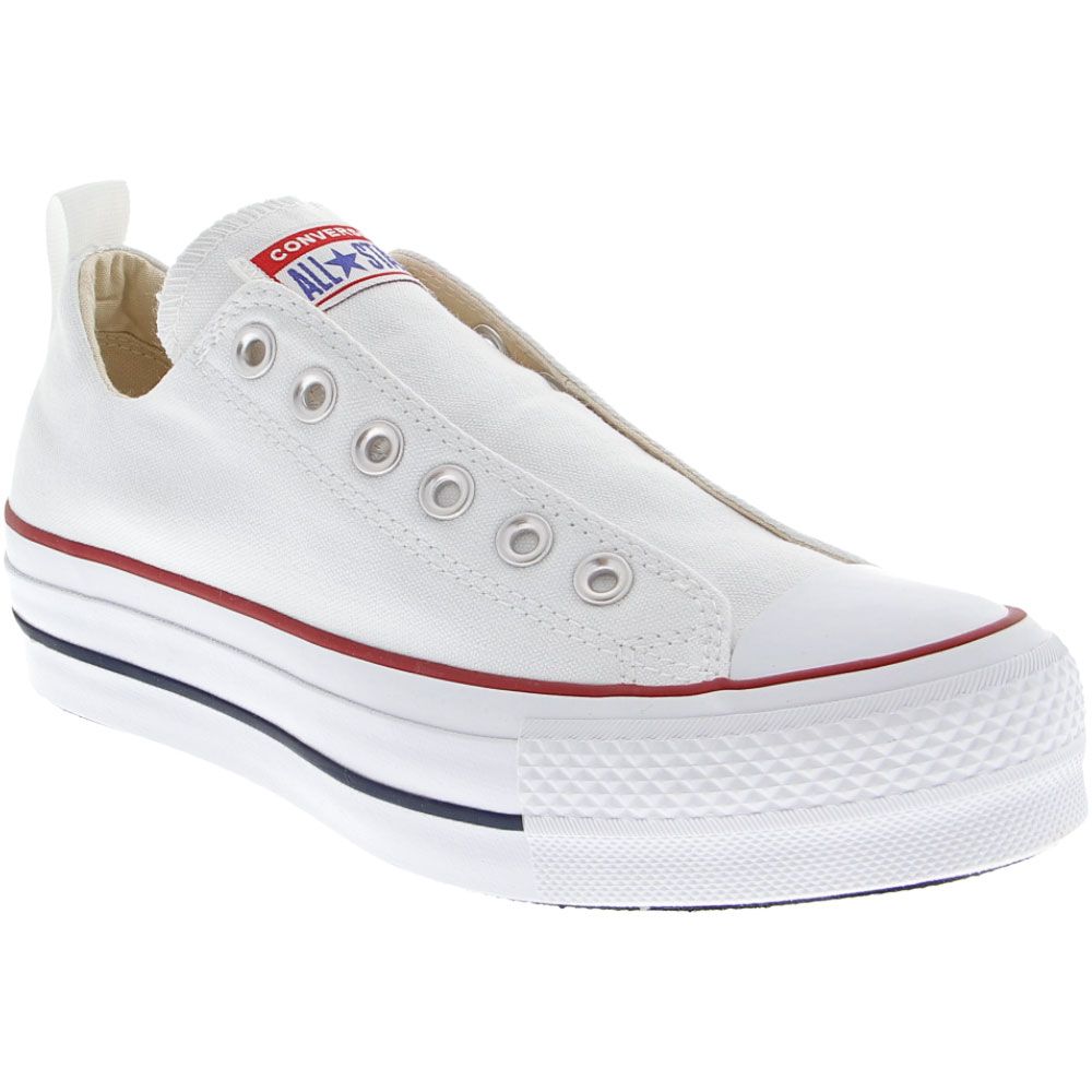 Converse Chuck Taylor All Star Lift Slip Ox - Womens White Red Blue