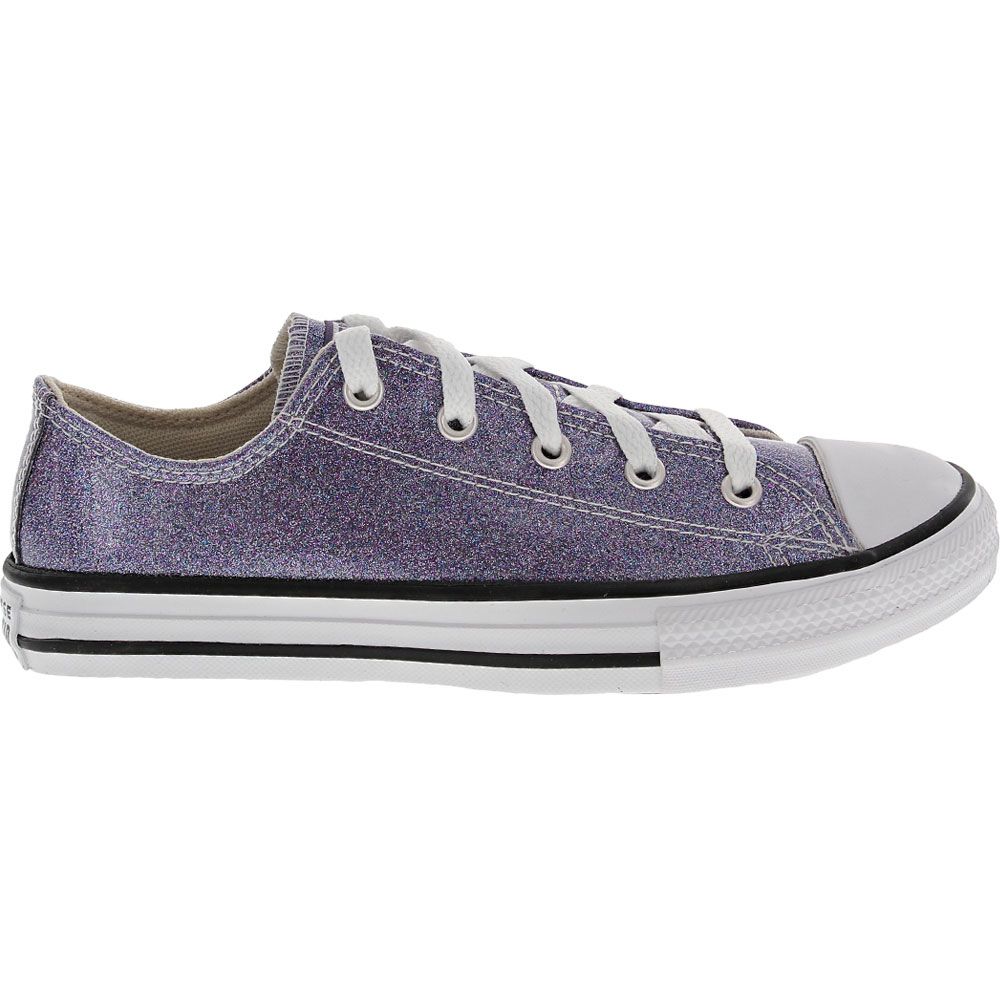 'Converse Chuck Taylor All Star Coated Glitter - Kids Moody Purple White