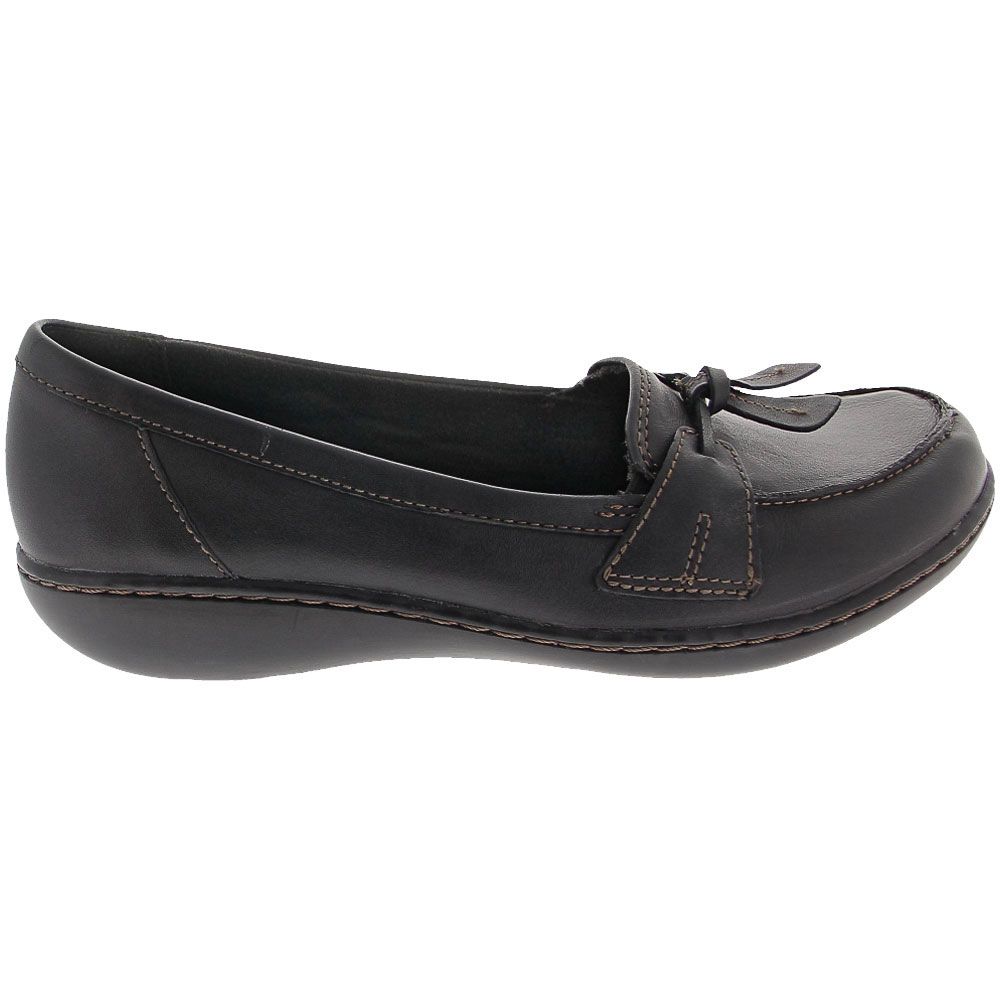 Clarks Ashland Bubble Slip on Casual Shoes - Womens Black Side View