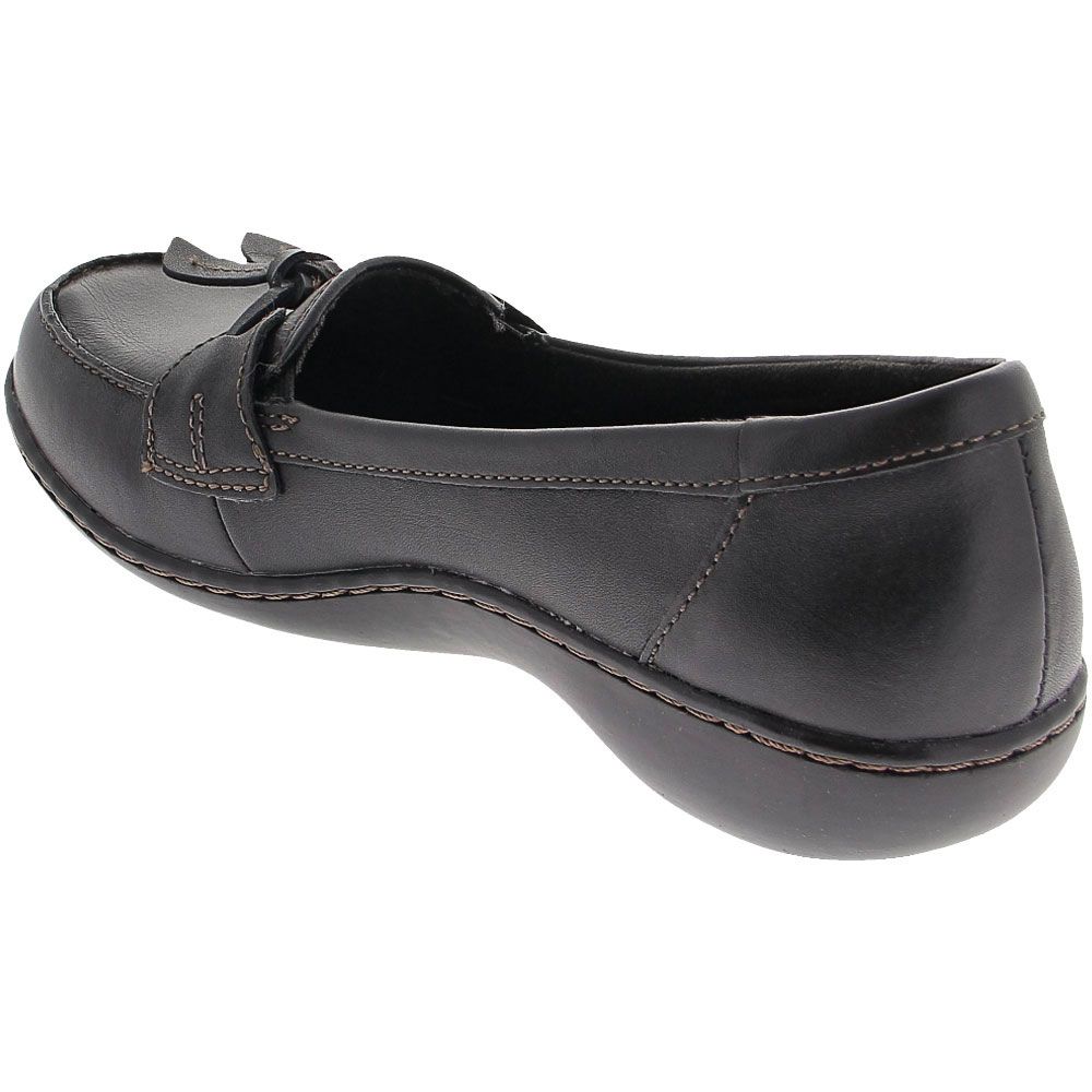 Clarks Ashland Bubble Slip on Casual Shoes - Womens Black Back View
