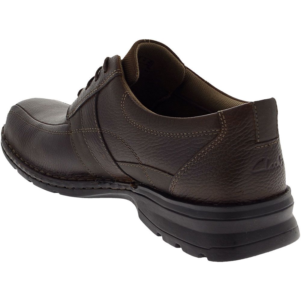 Clarks Espace Lace Up Casual Shoes - Mens Brown Back View
