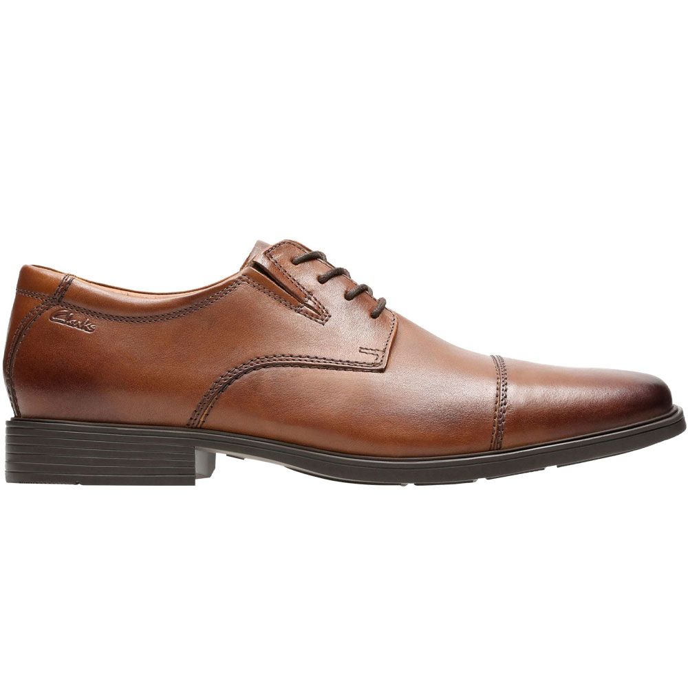 Clarks Men's Tilden Walk Oxford Brown Leather Dress Shoes 26110311 