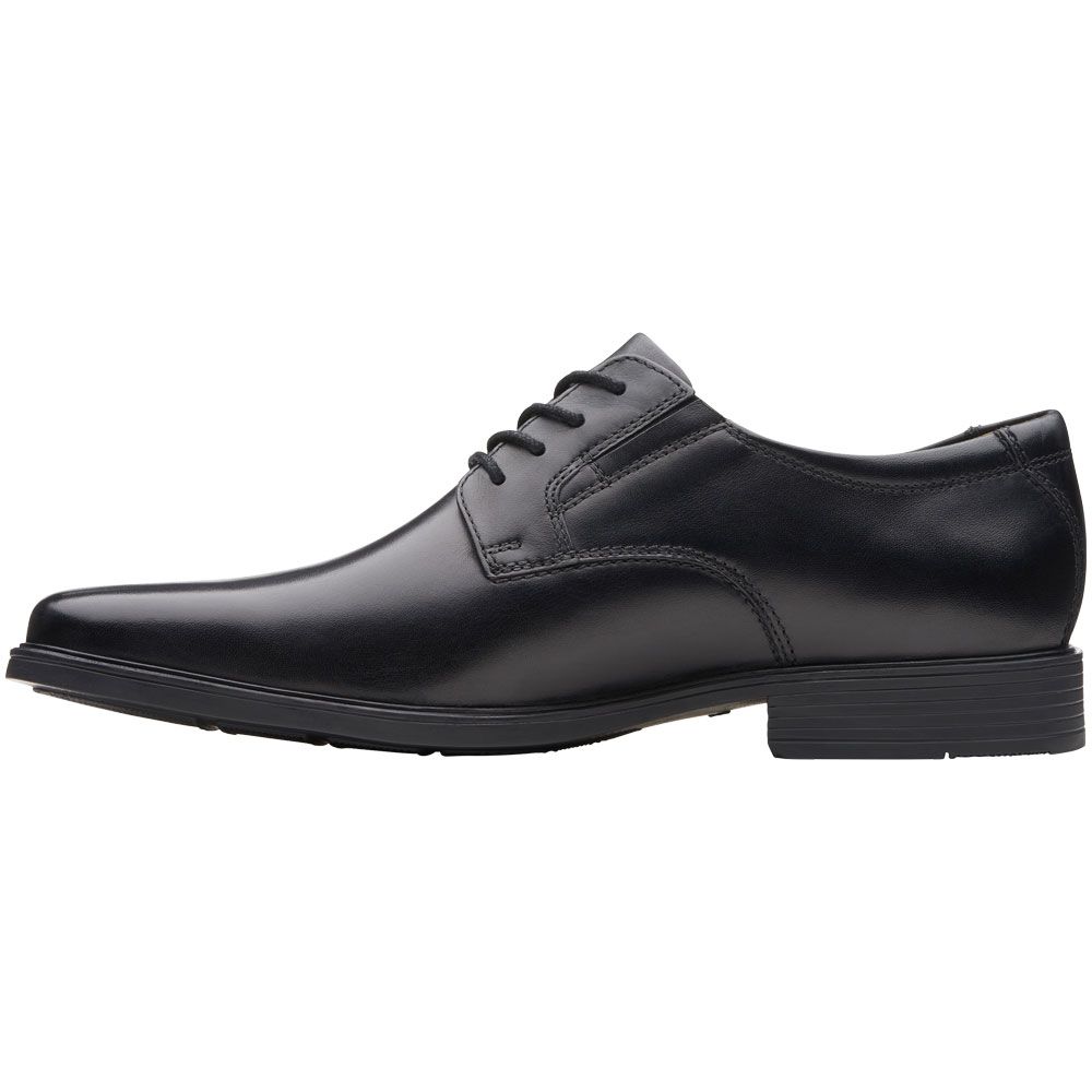 Clarks Tilden Plain Oxford Dress Shoes - Mens Black Back View