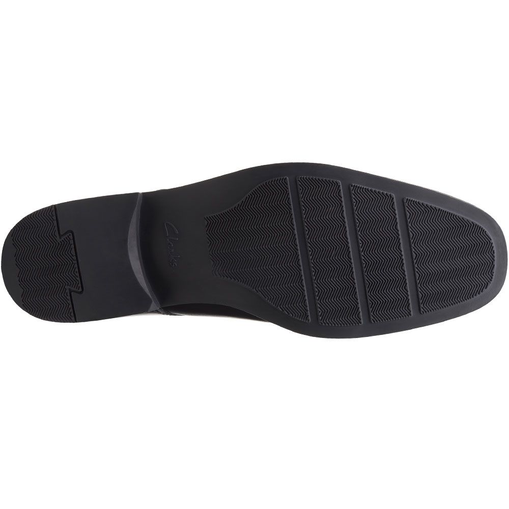 Clarks Tilden Plain Oxford Dress Shoes - Mens Black Sole View