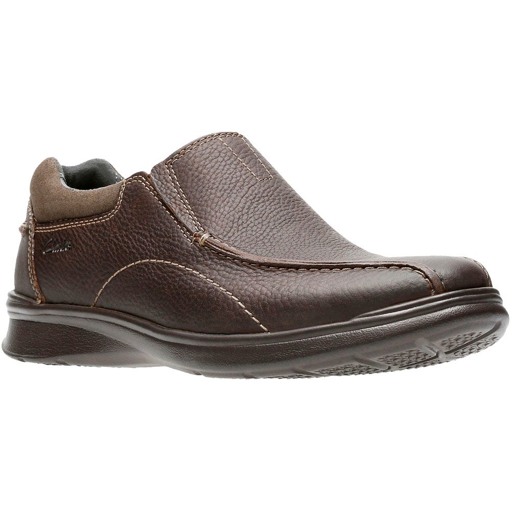 Clarks Cotrell Step Slip On Casual Shoes - Mens Brown