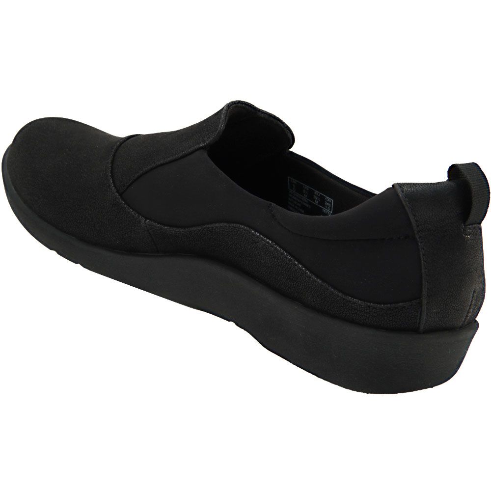 Clarks Sillian Paz Slip on Casual Shoes - Womens Black Back View