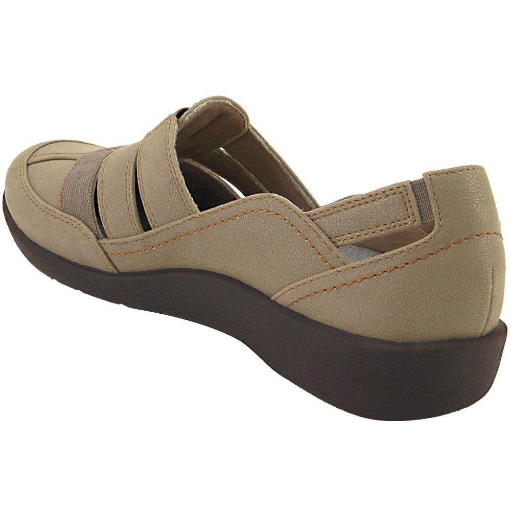 Clarks Sillian Stork Slip on Casual Shoes - Womens Sand Back View