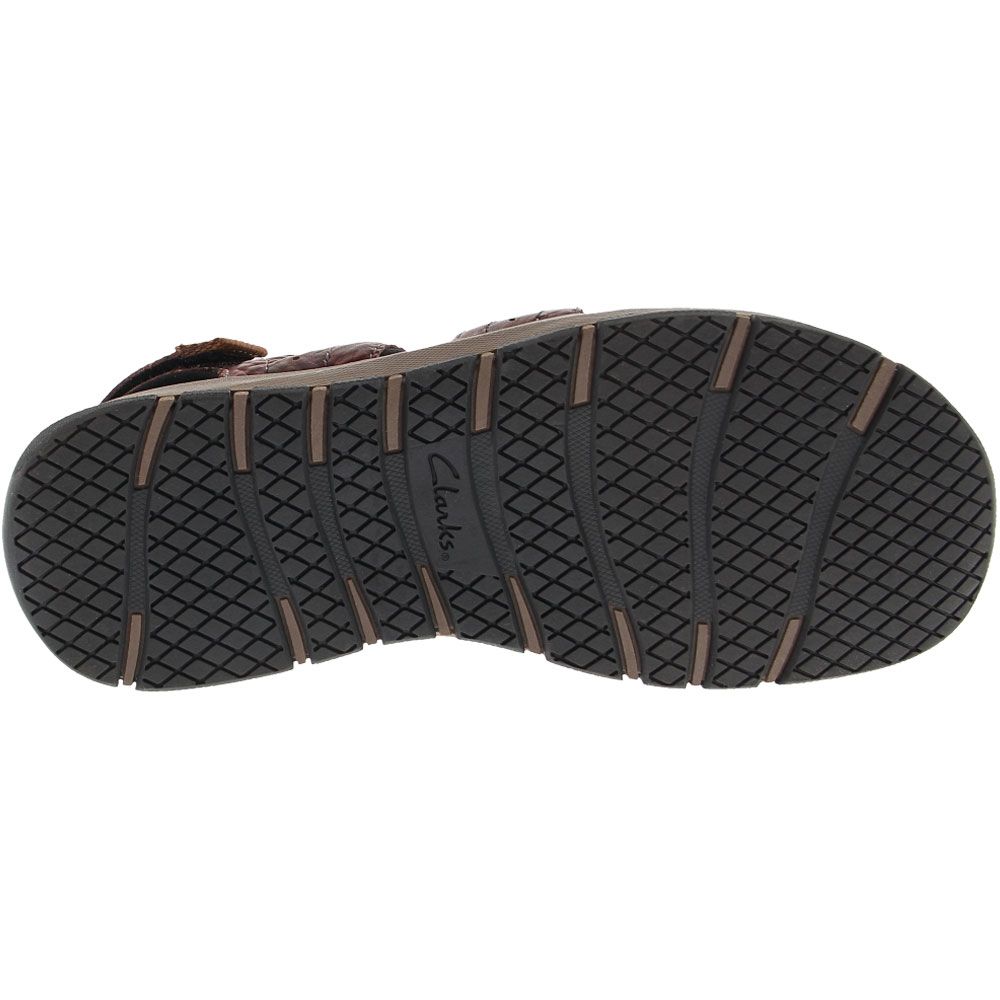Clarks Brixby Cove Sandals - Mens Dark Brown Leather Sole View