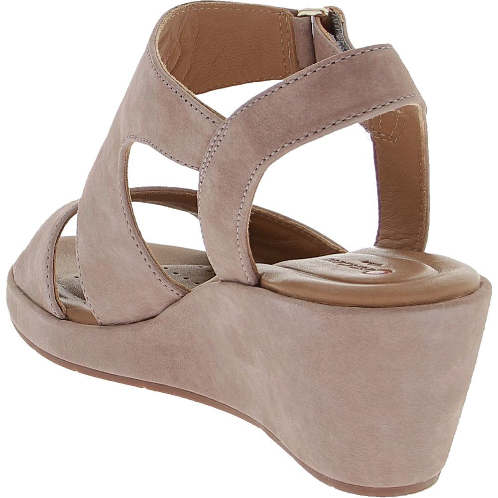 Clarks Plaza Sling Sandals - Womens Grey Back View