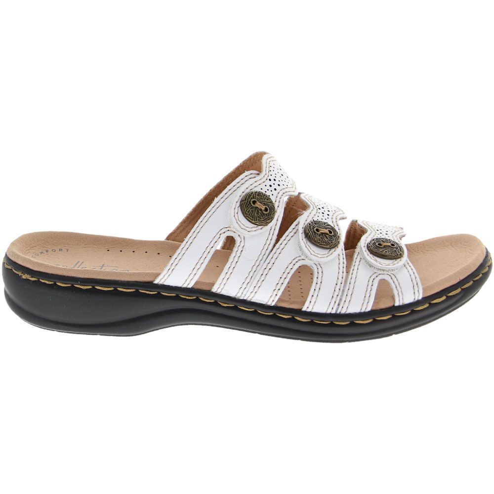 Clarks Leisa Grace Sandals - Womens White Side View