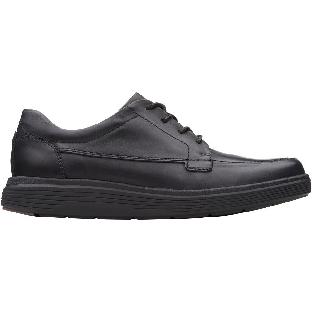 Clarks Un Abode Ease Lace Up Casual Shoes - Mens Black Side View