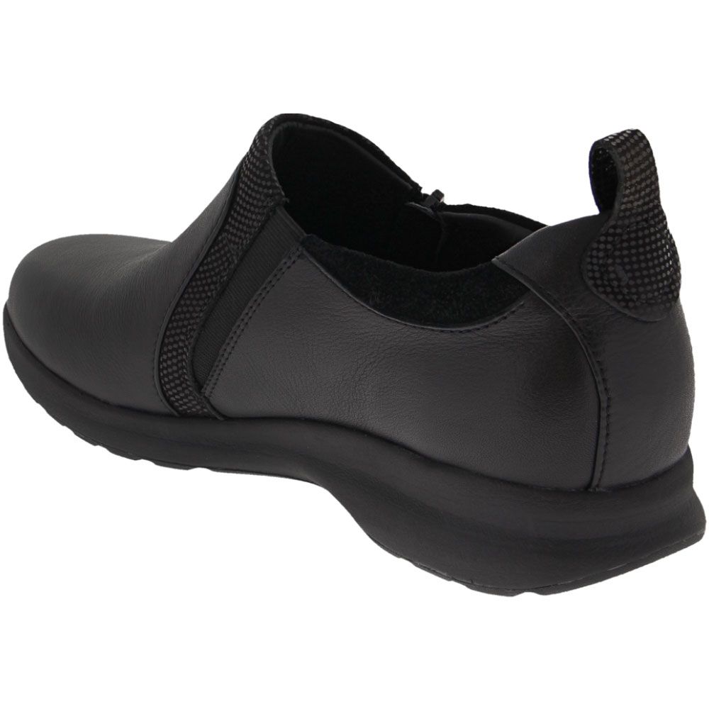 Unstructured by Clarks Adorn Zip Slip on Casual Shoes - Womens Black Back View