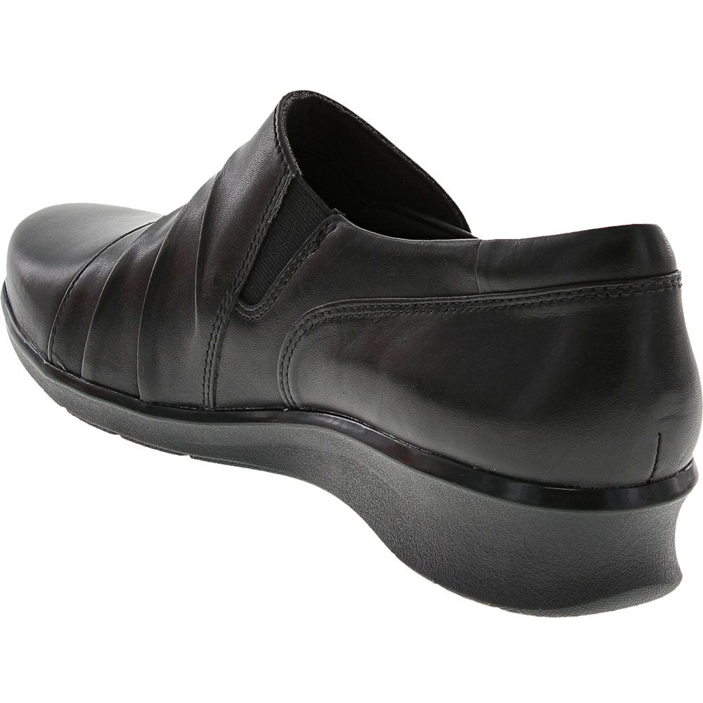 Clarks Hope Roxanne Slip on Casual Shoes - Womens Black Back View