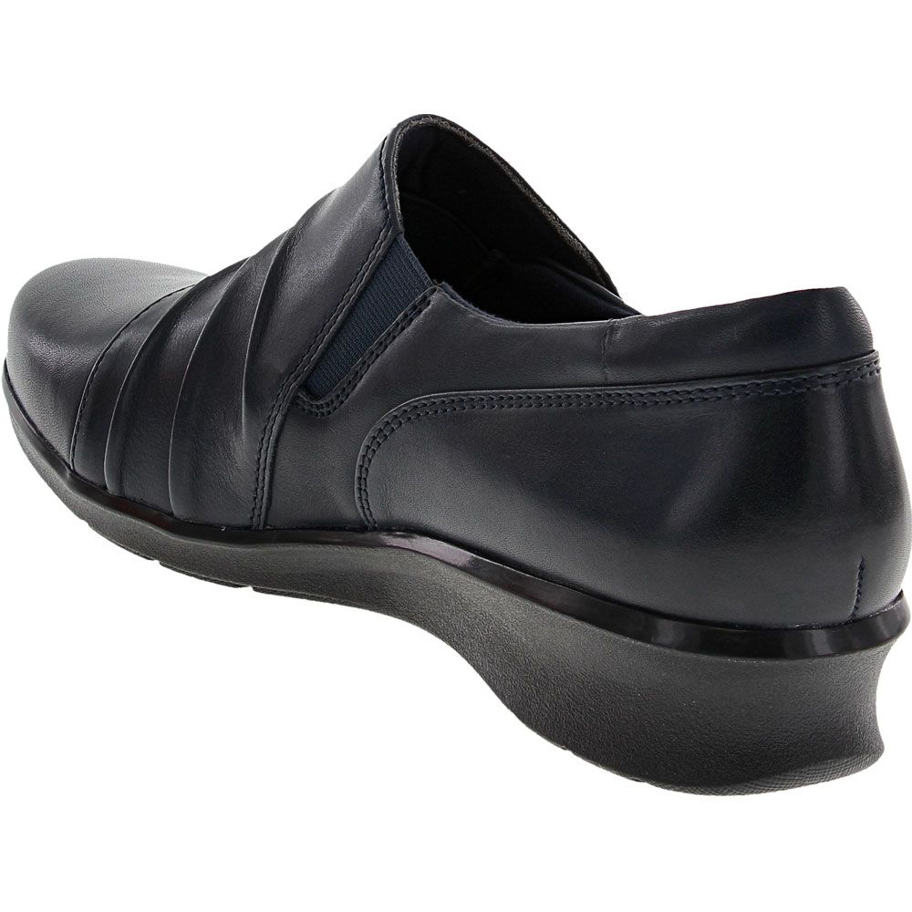 Clarks Hope Roxanne Slip on Casual Shoes - Womens Navy Back View