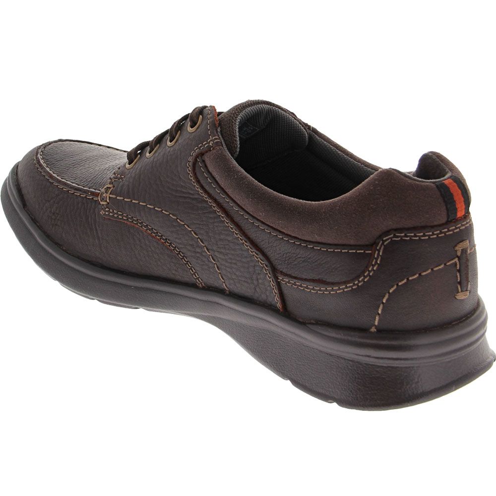 Clarks Cotrell Edge Lace Up Casual Shoes - Mens Brown Back View