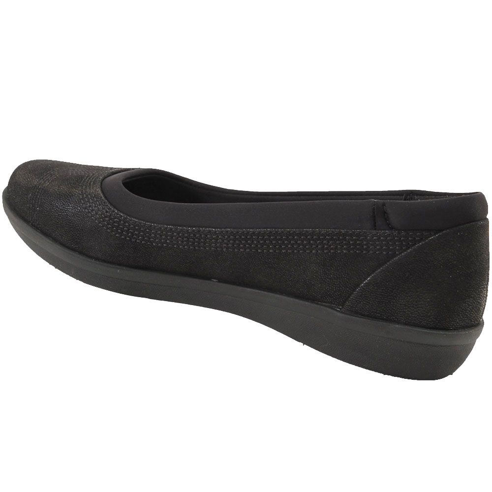 Clarks Ayla Slip on Casual Shoes - Womens Black Back View
