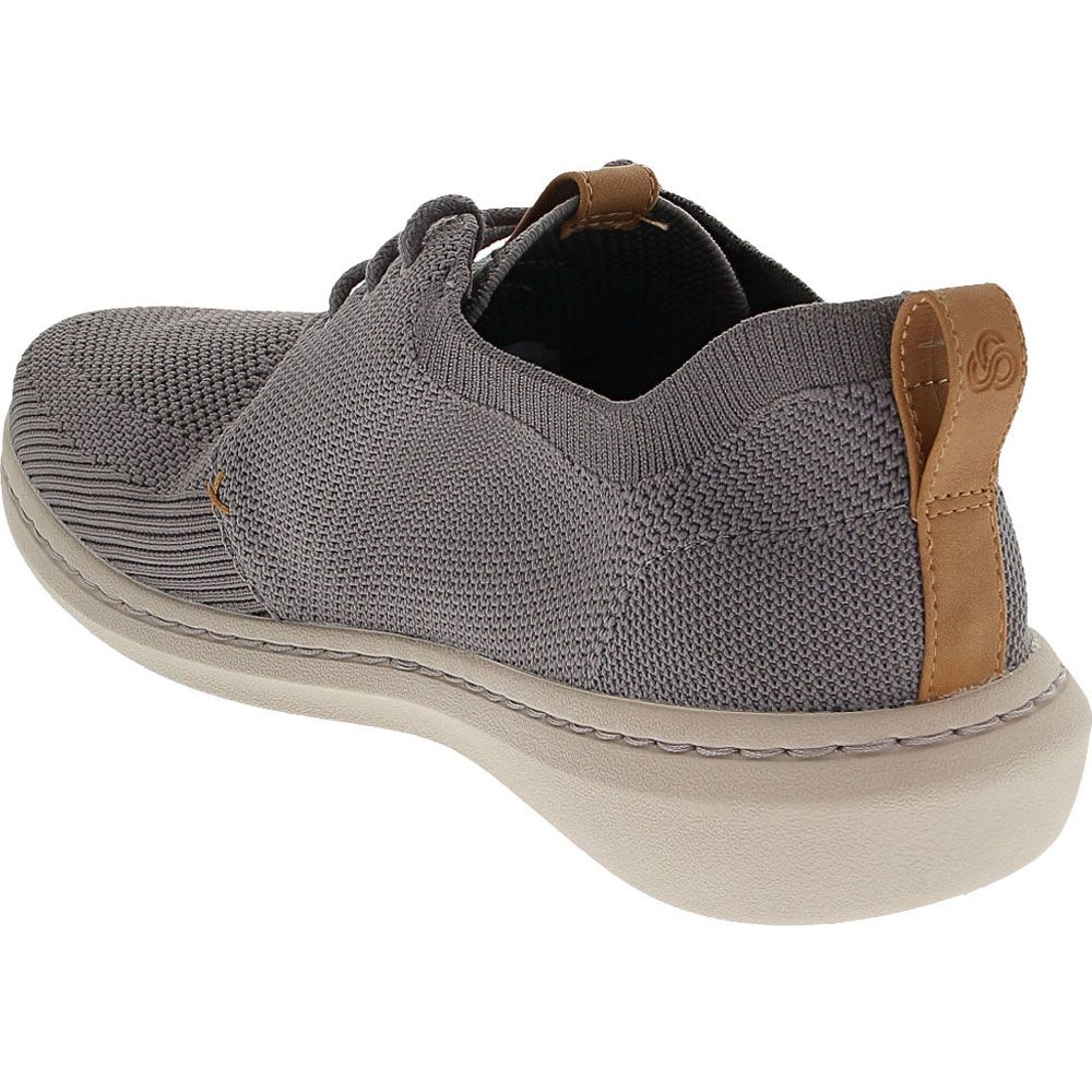 Clarks Step Urban Mix Lace Up Casual Shoes - Mens Grey Back View