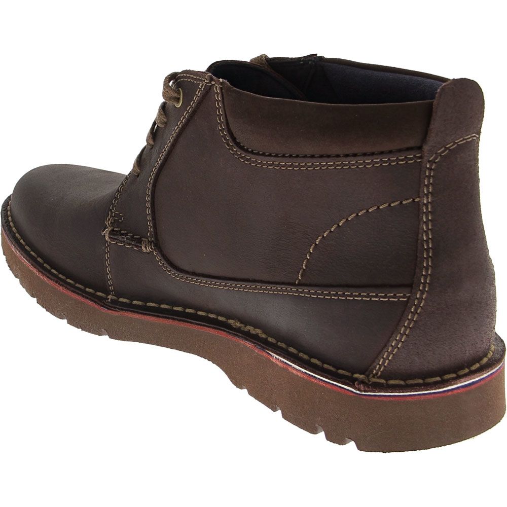 Clarks Vargo Mid Casual Boots - Mens Dark Brown Back View