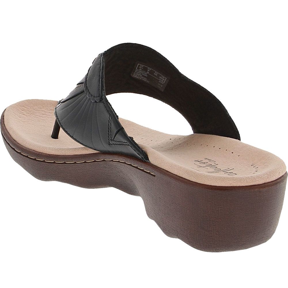 Clarks Phebe Pearl Sandals - Womens Black Back View