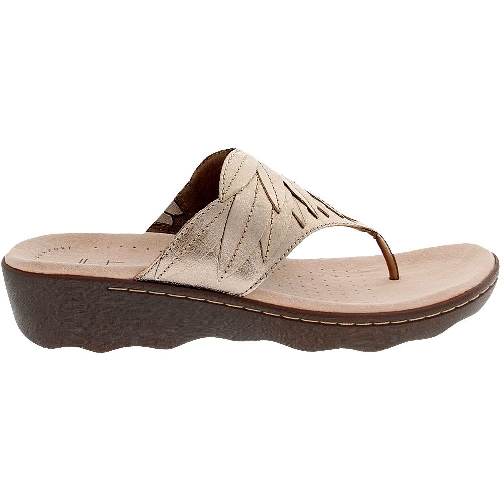 Clarks Phebe Pearl Sandals - Womens Pewter Side View