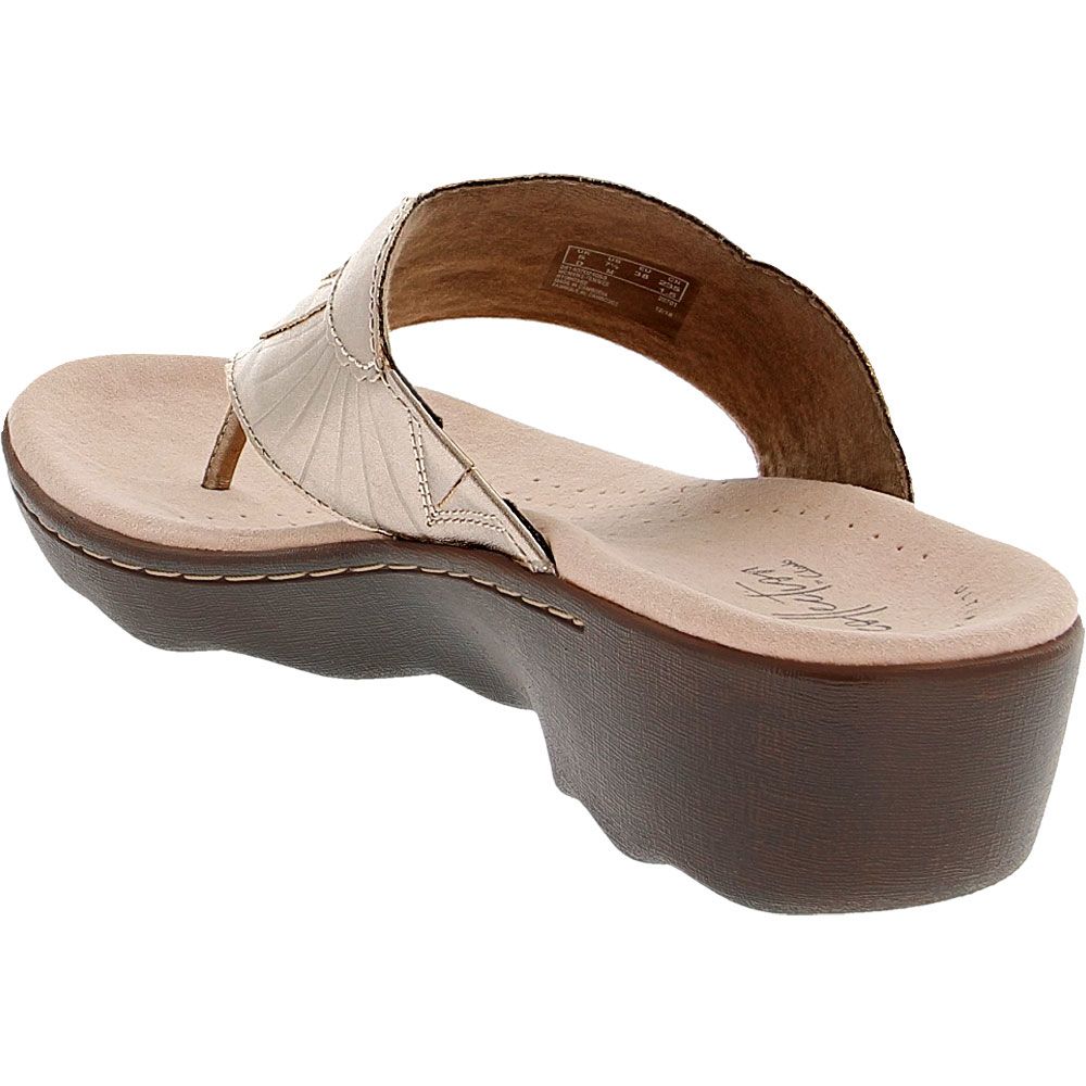 Clarks Phebe Pearl Sandals - Womens Pewter Back View