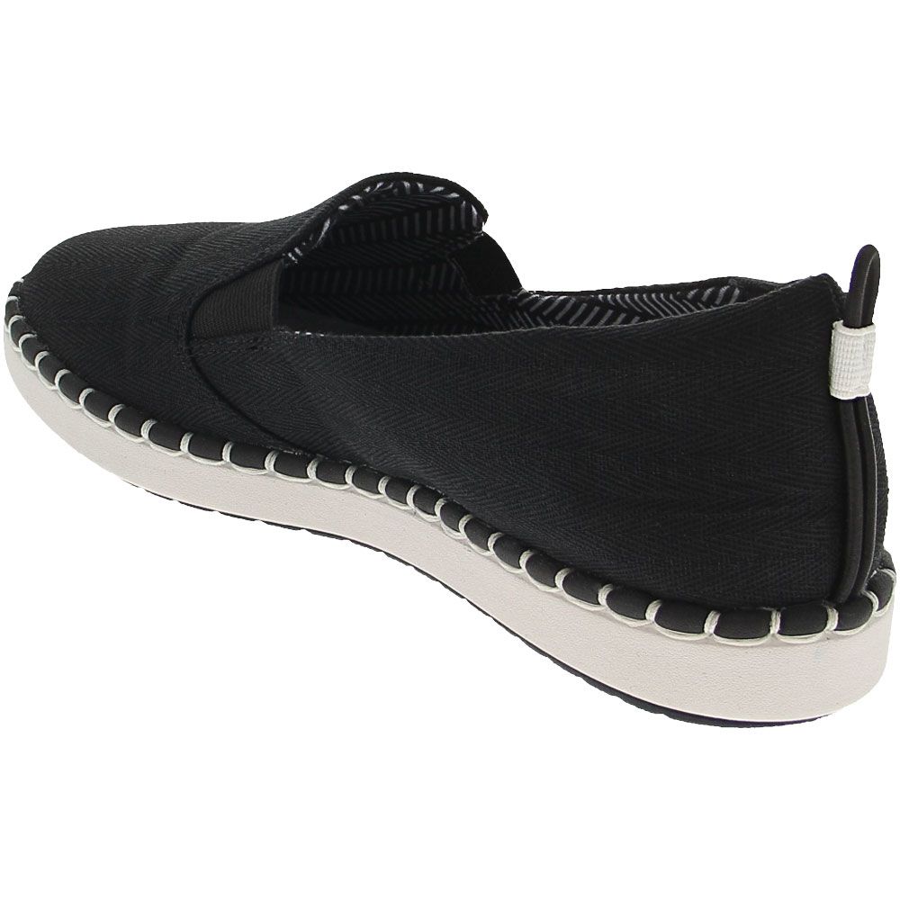 Clarks Step Glow Slip Slip on Casual Shoes - Womens Black Back View