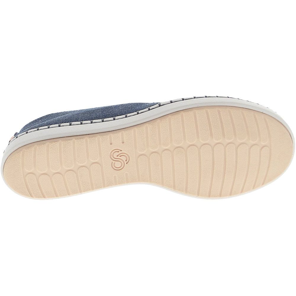 Clarks Step Glow Slip Slip on Casual Shoes - Womens Blue Sole View