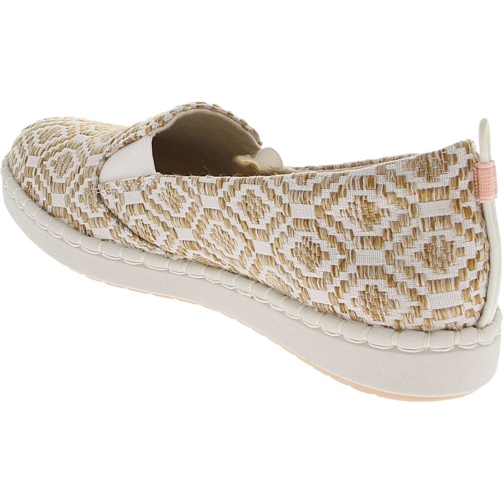 Clarks Step Glow Slip Slip on Casual Shoes - Womens Natural Back View