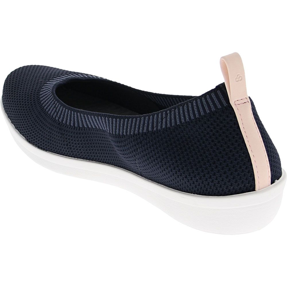 Clarks Ayla Paige Slip on Casual Shoes - Womens Navy Back View