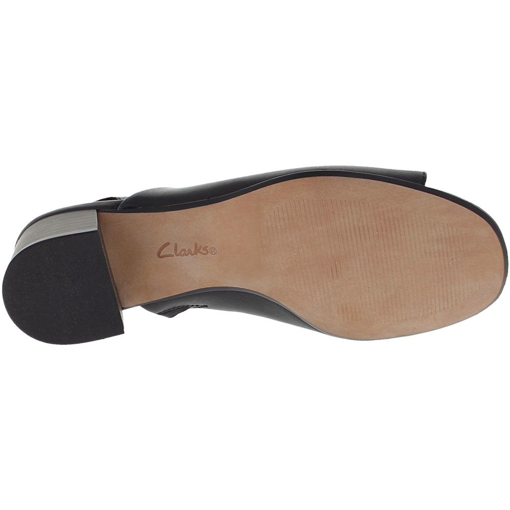 Clarks Elisa Lyndsey Sandals - Womens Black Leather Sole View
