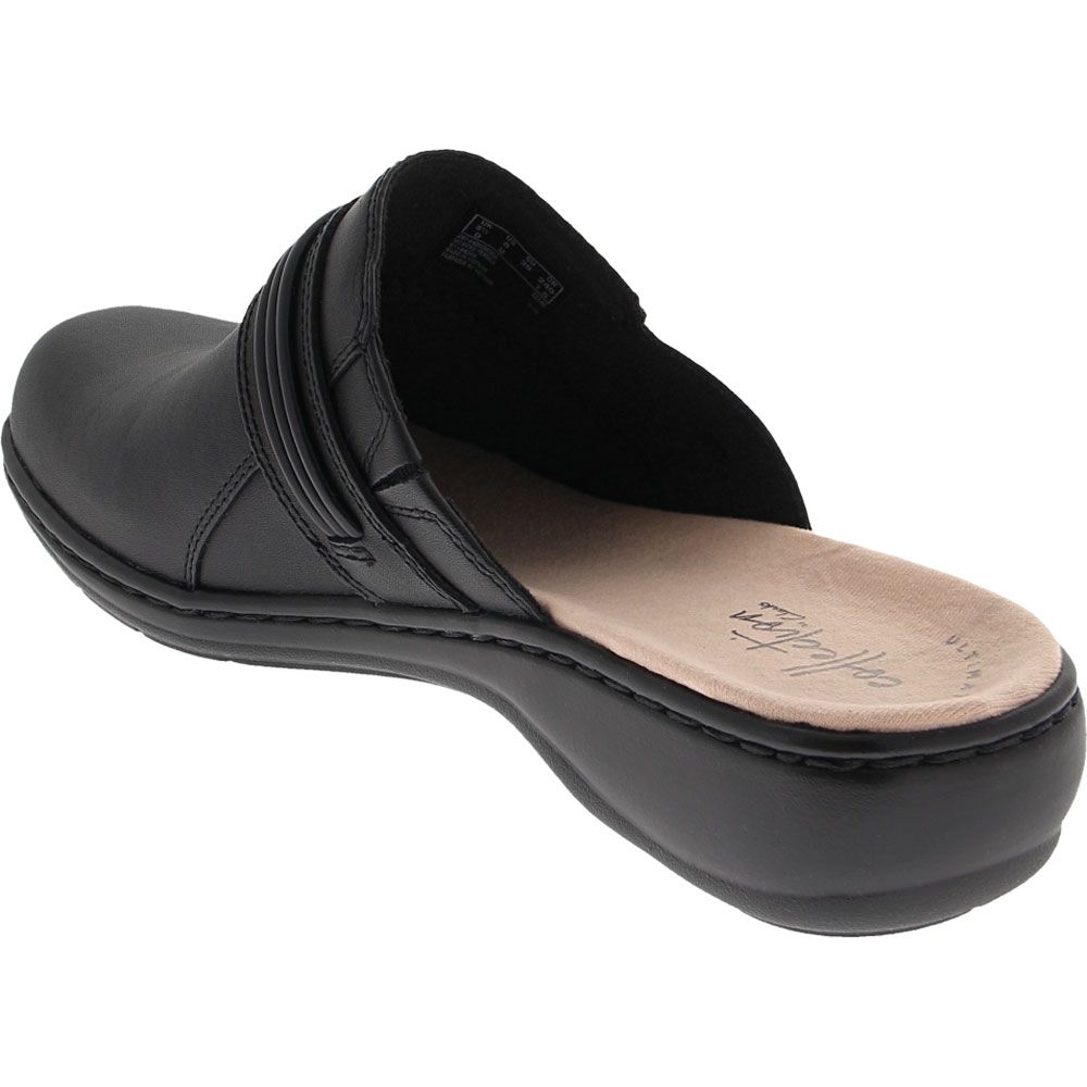 Clarks Leisa Clover Clogs Casual Shoes - Womens Black Back View