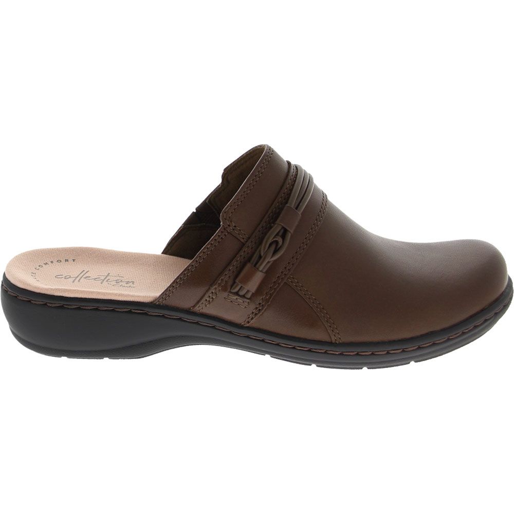 Clarks Leisa Clover Clogs Casual Shoes - Womens Dark Brown Side View
