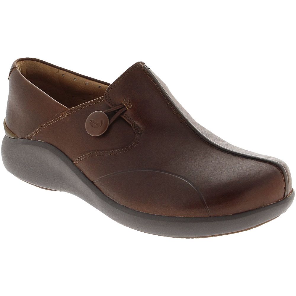 Unstructured by Clarks Loop 2 Walk Slip on Casual Shoes - Womens Brown