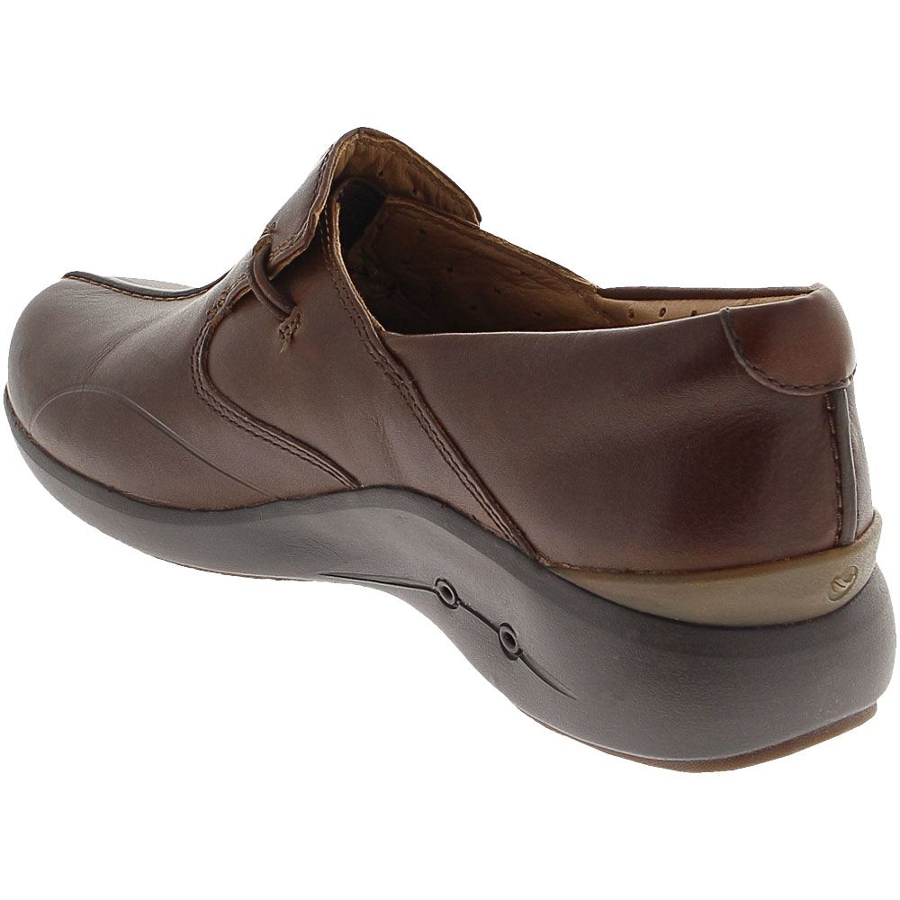Unstructured by Clarks Loop 2 Walk Slip on Casual Shoes - Womens Brown Back View