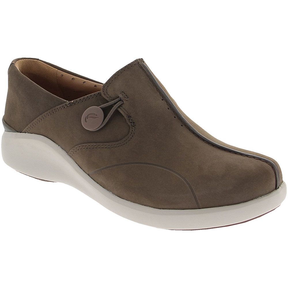 Unstructured by Clarks Loop 2 Walk Slip on Casual Shoes - Womens Taupe