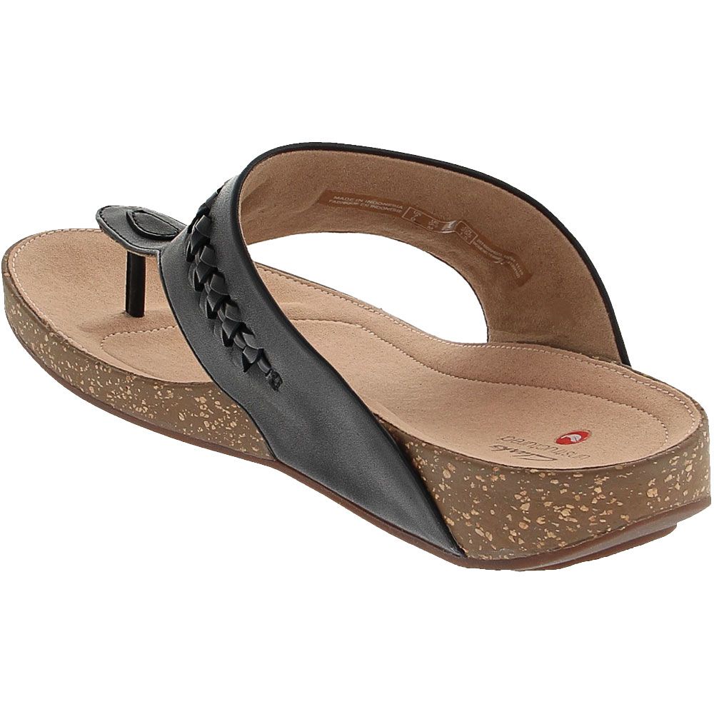 Unstructured by Clarks Un Perri Vibe Sandals - Womens Black Back View