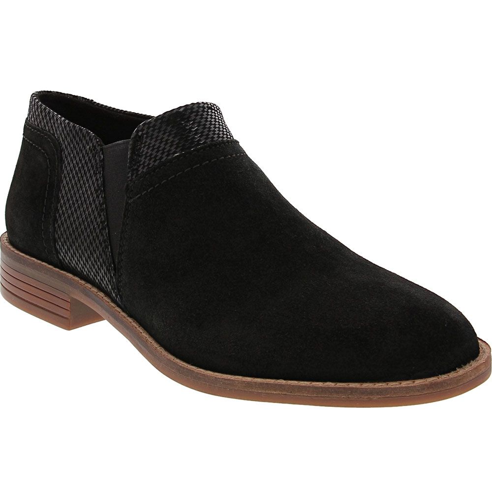 Clarks Camzin Mix Slip on Casual Shoes - Womens Black