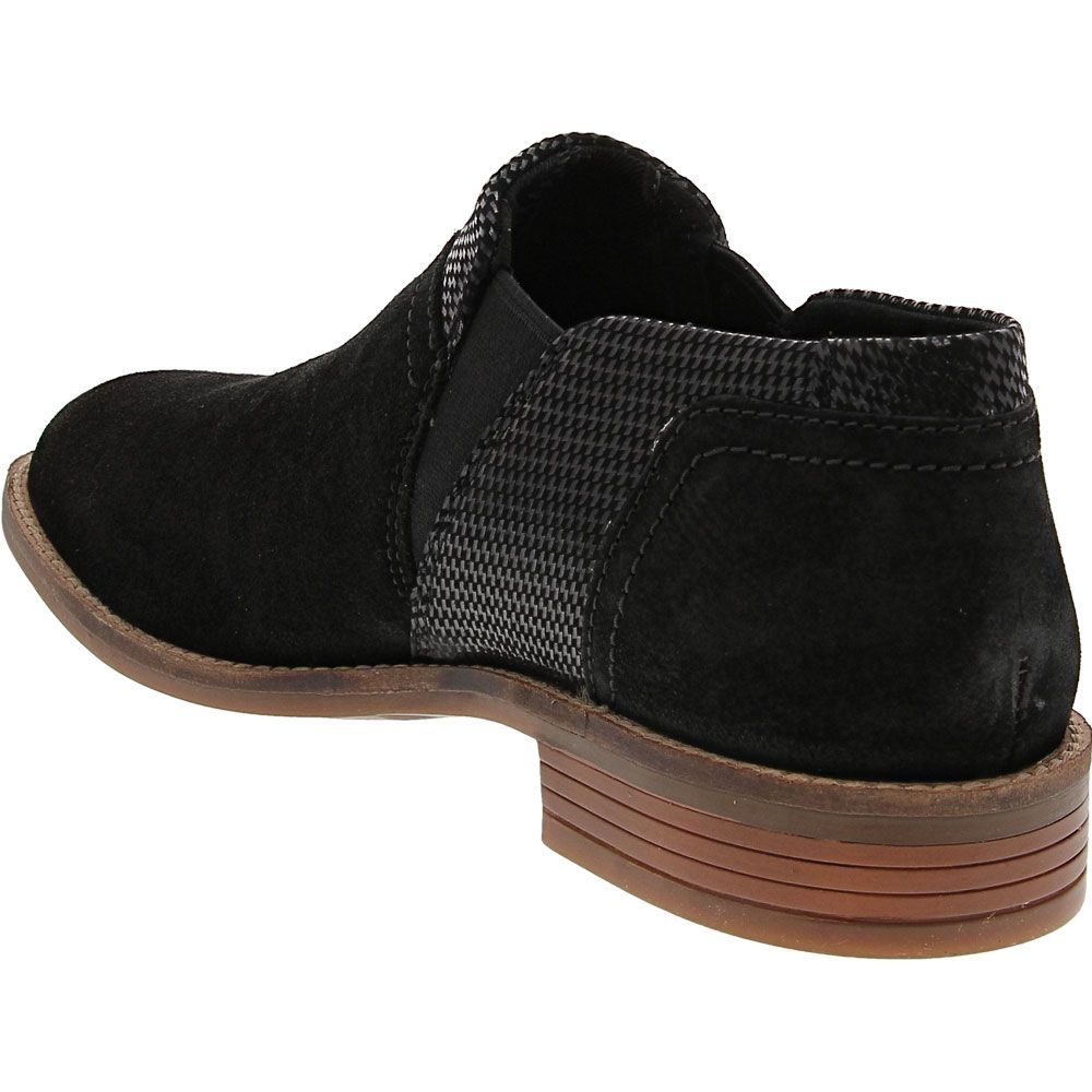 Clarks Camzin Mix Slip on Casual Shoes - Womens Black Back View
