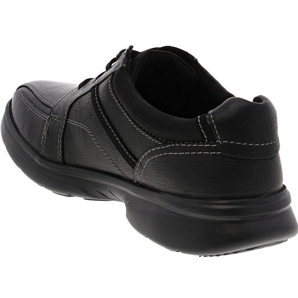 Clarks Bradley Walk Lace Up Casual Shoes - Mens Black Back View