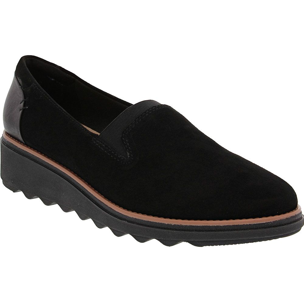 Clarks Sharon Dolly Slip on Casual Shoes - Womens Black