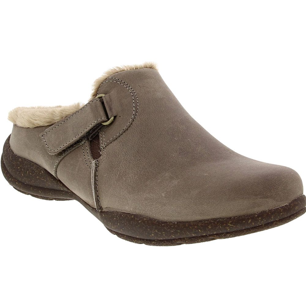 Clarks Roseville Clog Slip on Casual Shoes - Womens Dark Taupe