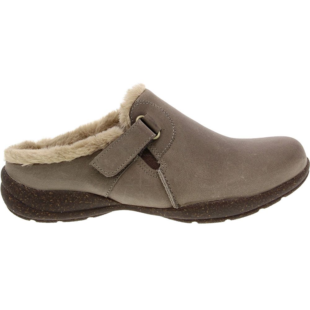 'Clarks Roseville Clog Slip on Casual Shoes - Womens Dark Taupe